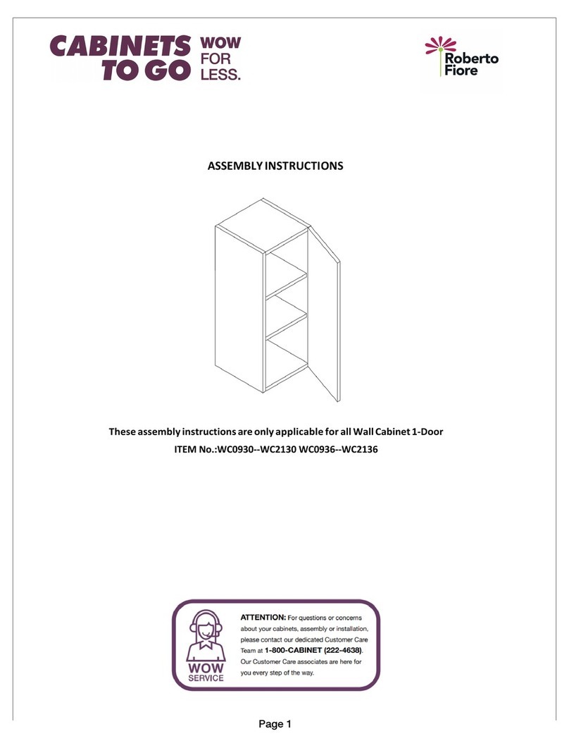 ROBERTO FIORE Cabinets To Go WC0930 Assembly instructions
