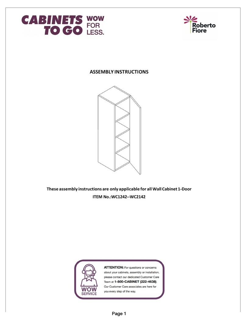 ROBERTO FIORE Cabinets To Go WC1242 Assembly instructions