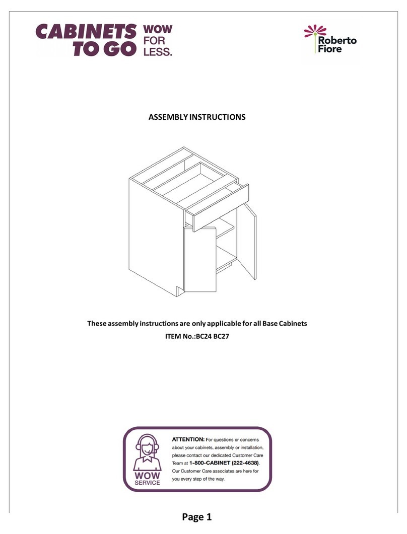 ROBERTO FIORE Cabinets To Go BC24 Assembly instructions ROBERTO FIORE Cabinets To Go BC24 Assembly instructions