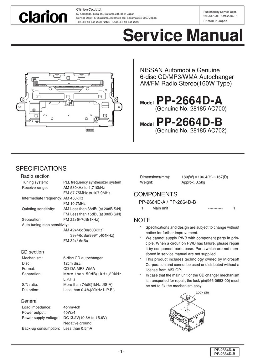 Clarion PP-2664D-A User manual