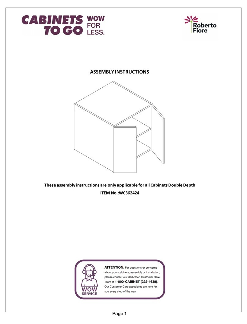 ROBERTO FIORE Cabinets To Go WC362424 Assembly instructions ROBERTO FIORE Cabinets To Go WC362424 Assembly instructions