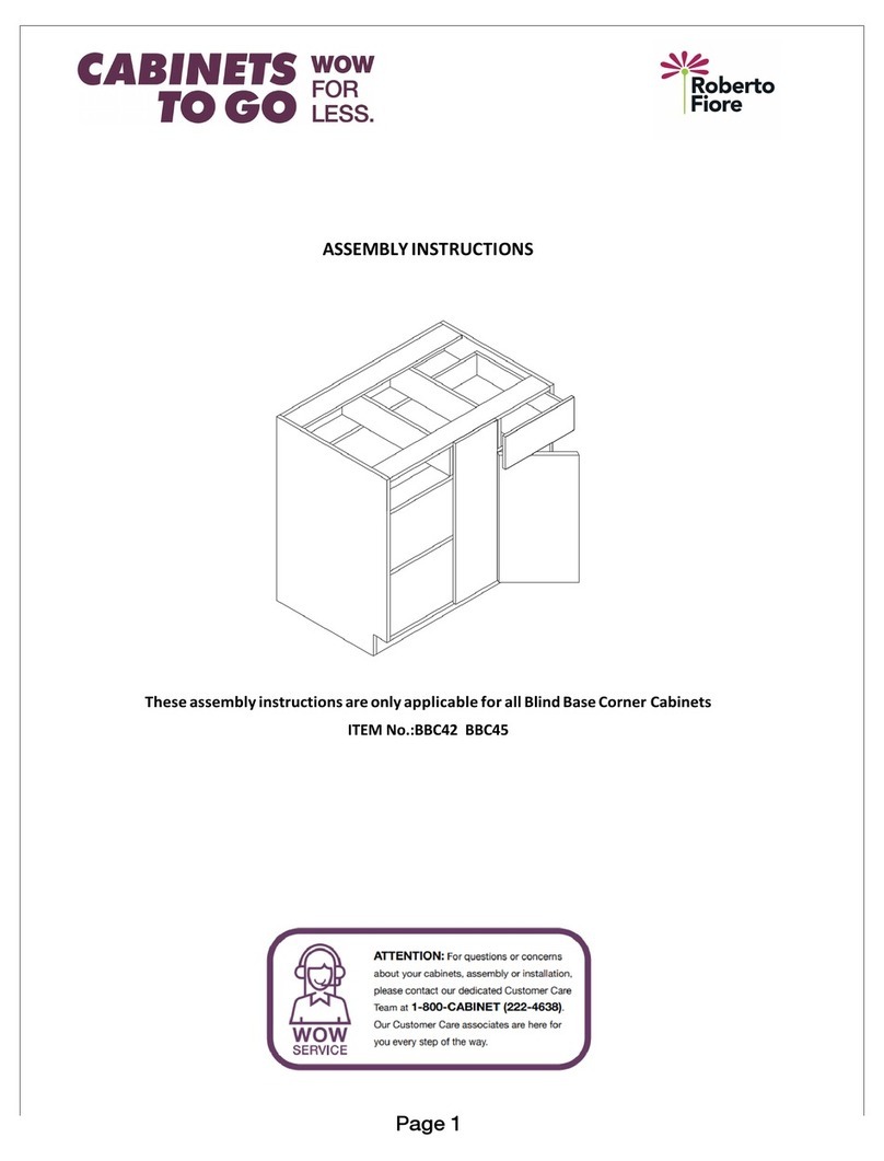 ROBERTO FIORE Cabinets To Go BBC42 User manual