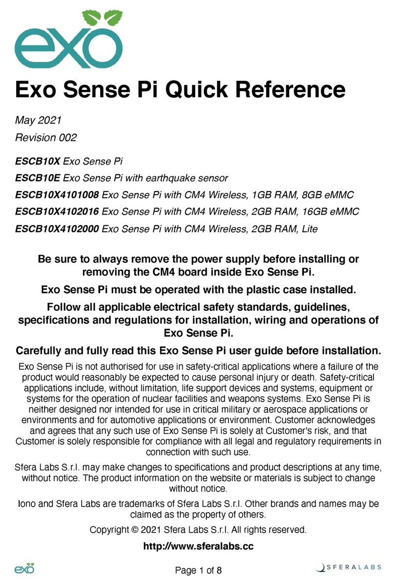 Sferalabs Exo Sense Pi quick reference Sferalabs Exo Sense Pi quick reference