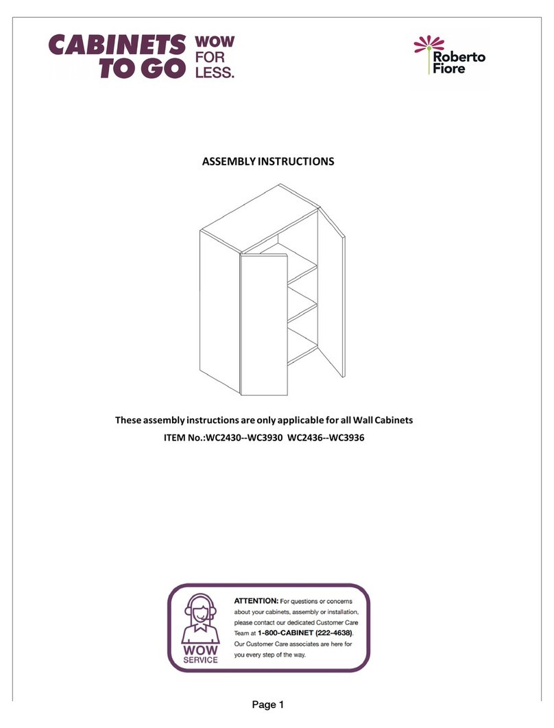 ROBERTO FIORE Cabinets To Go WC2430 Assembly instructions