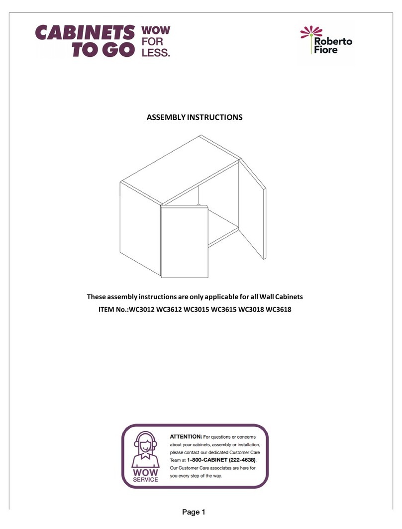 ROBERTO FIORE Cabinets To Go WC3012 Assembly instructions ROBERTO FIORE Cabinets To Go WC3012 Assembly instructions