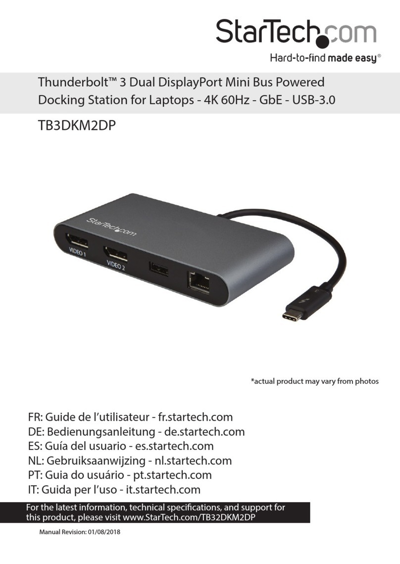 StarTech.com TB3DKM2DP User manual