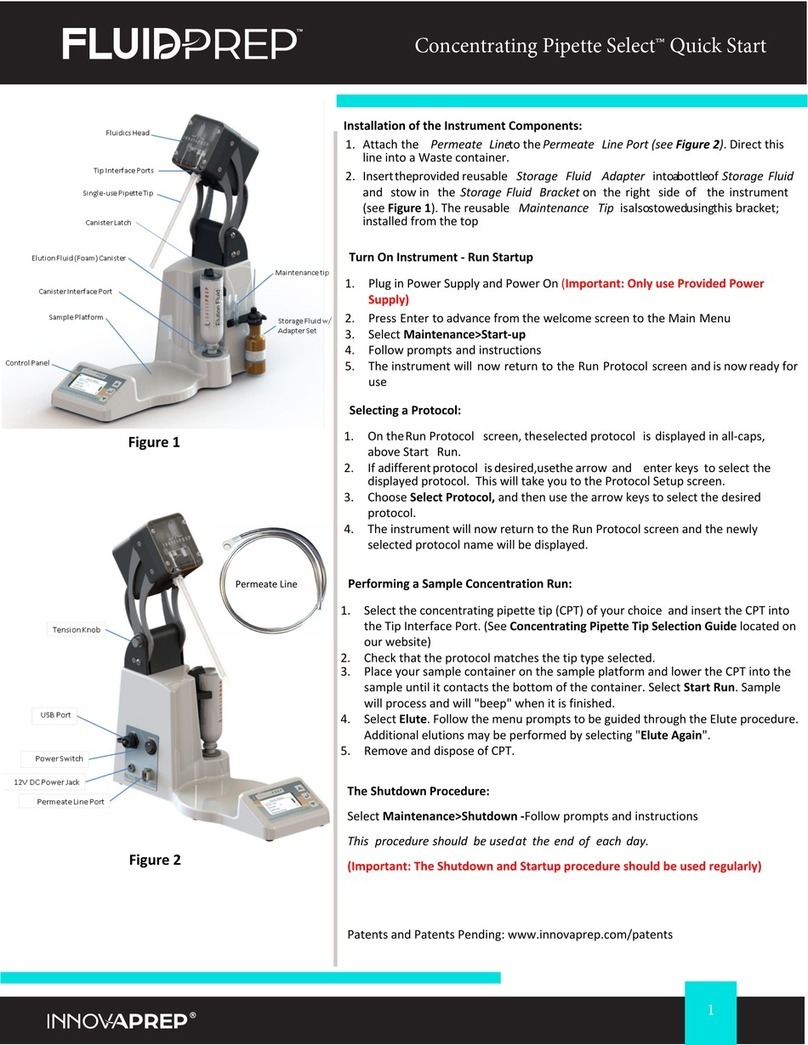 InnovaPrep FLUIDPREP Concentrating Pipette Select quick start