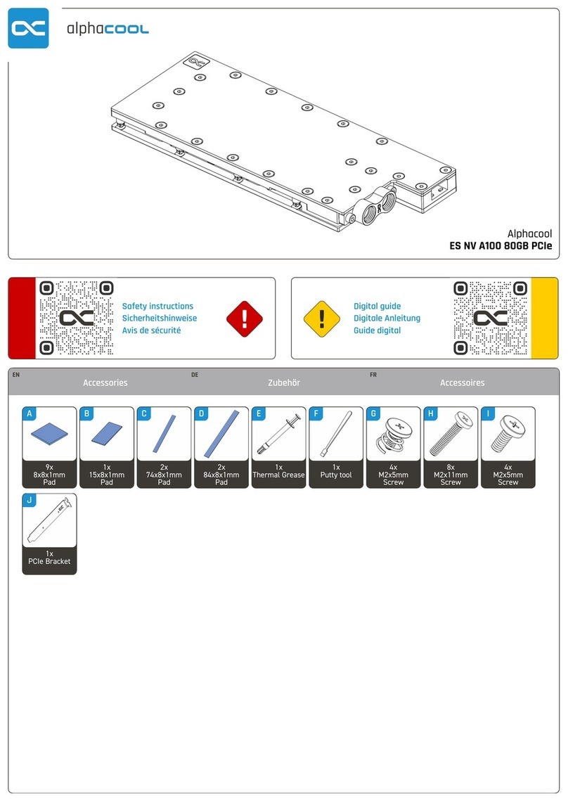 Alphacool ES NV A100 80GB PCIe quick start guide