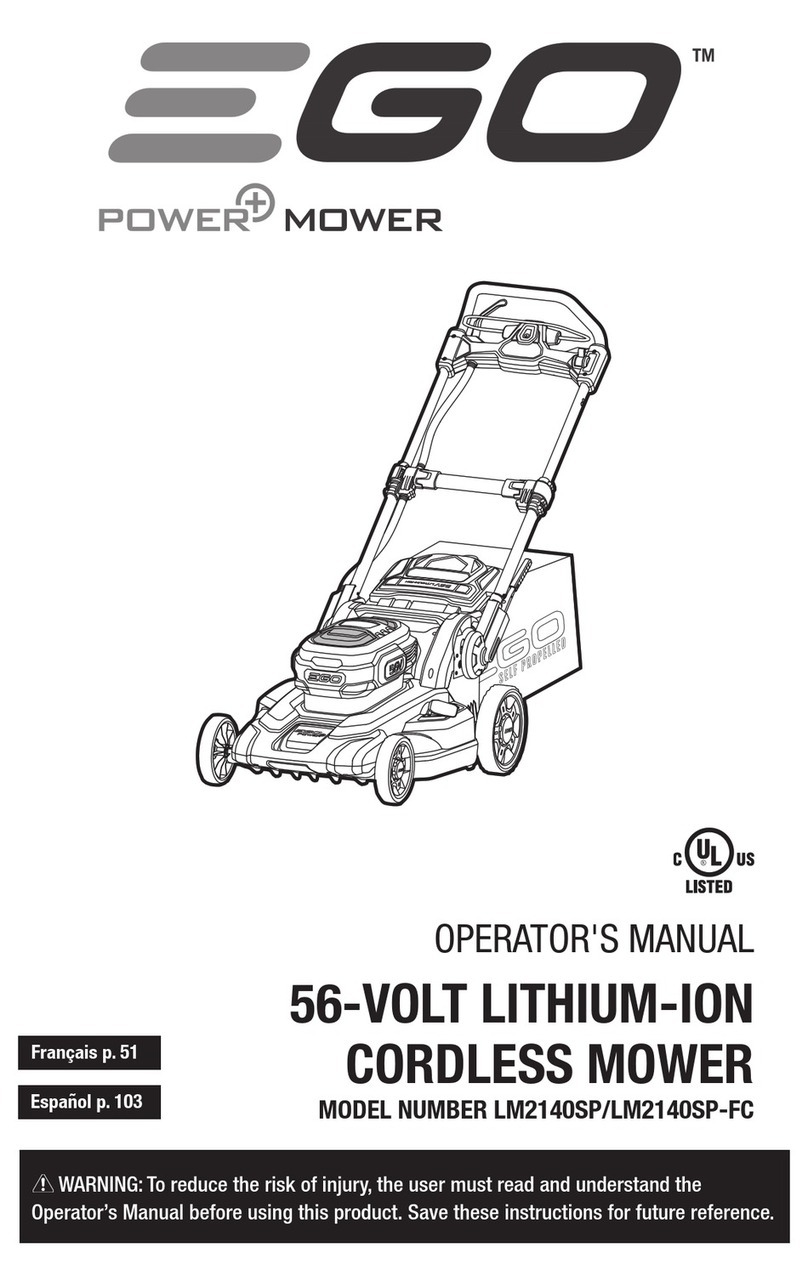EGO POWER+ MOWER LM2140SP User manual