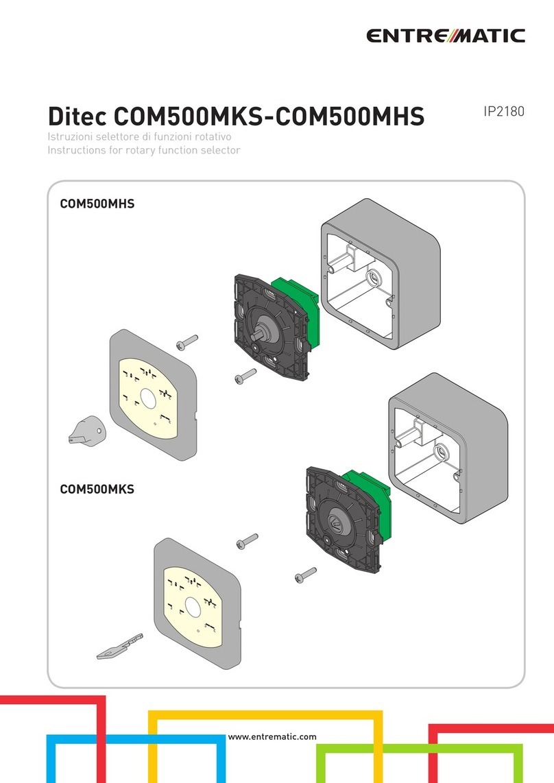 Entrematic Ditec COM500MHS instructions Entrematic Ditec COM500MHS instructions