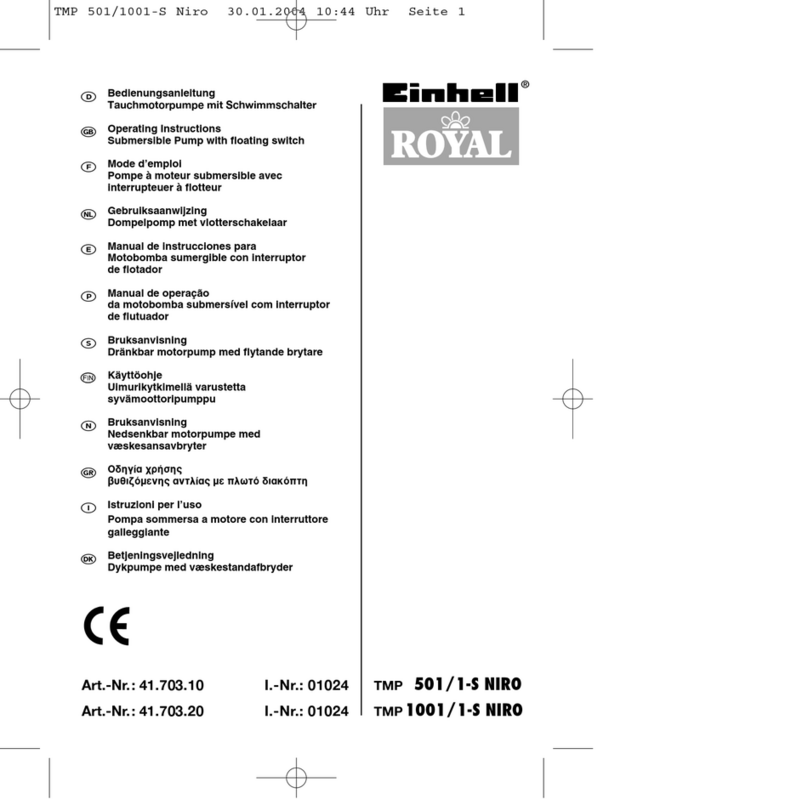 EINHELL ROYAL TMP 501/1-S NIRO User manual