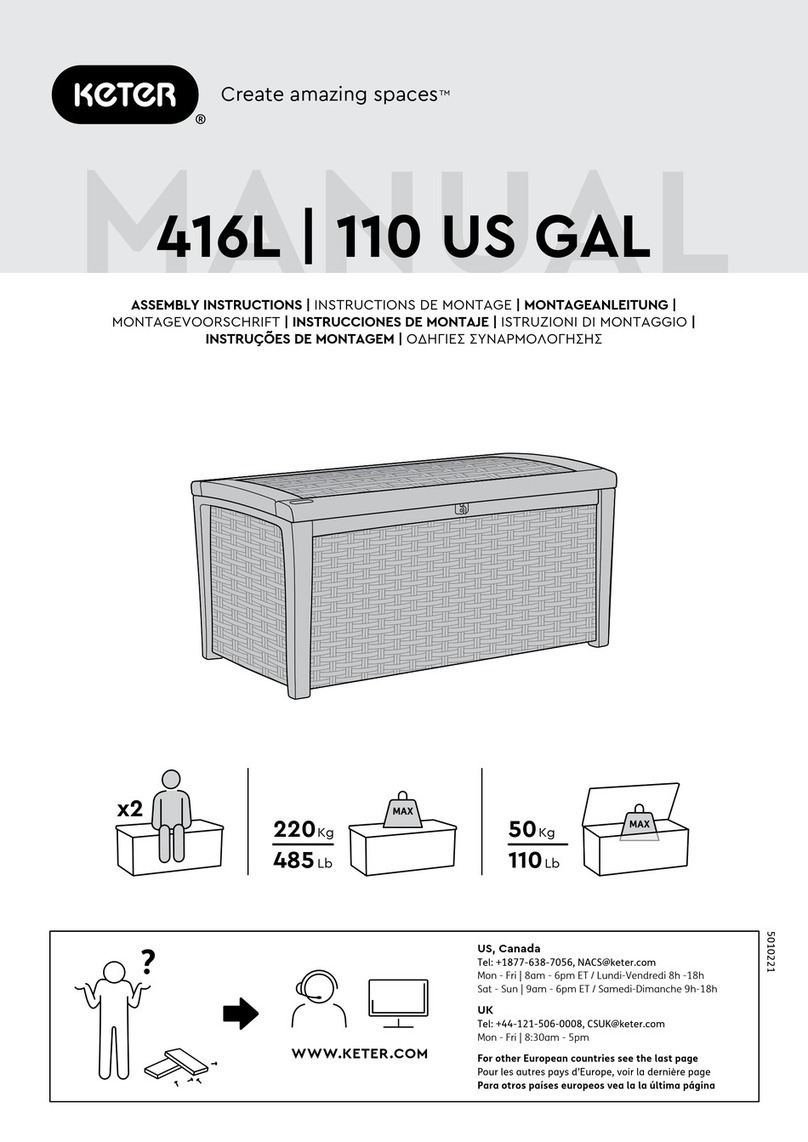 Keter 416L 110 US GAL User manual