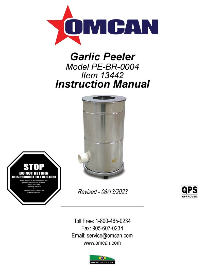 Omcan PE-BR-0004 instruction manual
