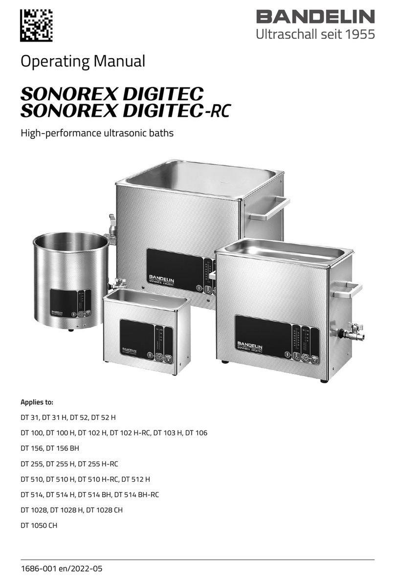 BANDELIN DT 31 H User manual BANDELIN DT 31 H User manual