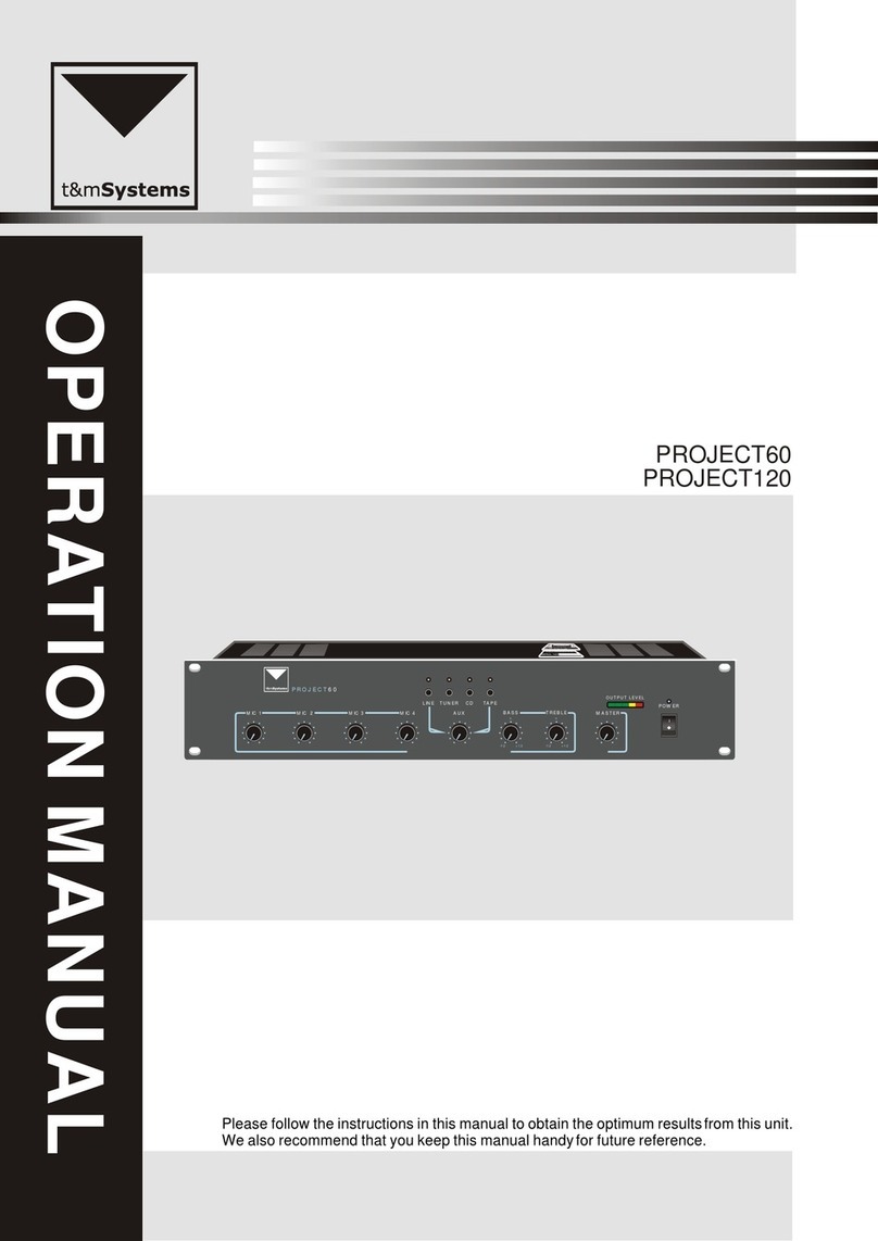 T&M Performance PROJECT60 User manual