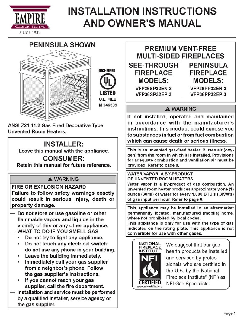 Empire Comfort Systems VFP36SP32EN-3 Quick start guide
