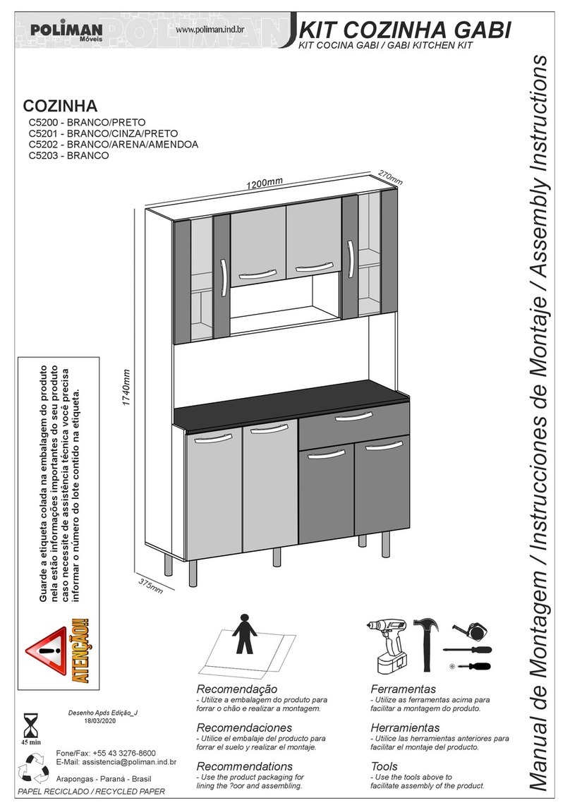 Poliman GABI C5200 Assembly instructions Poliman GABI C5200 Assembly instructions