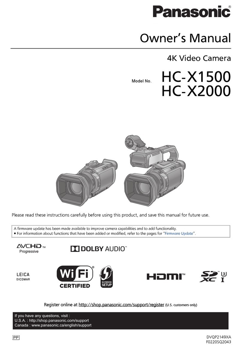 Panasonic HC-X2000 User manual