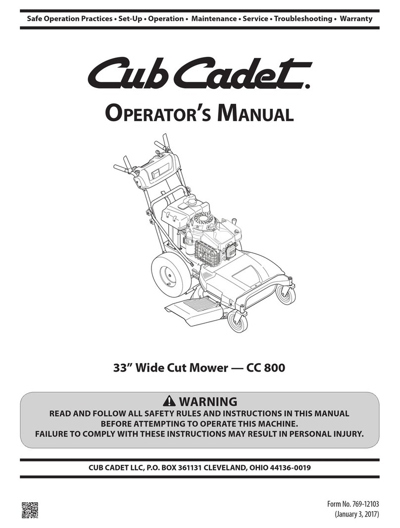 Cub Cadet CC 800 User manual