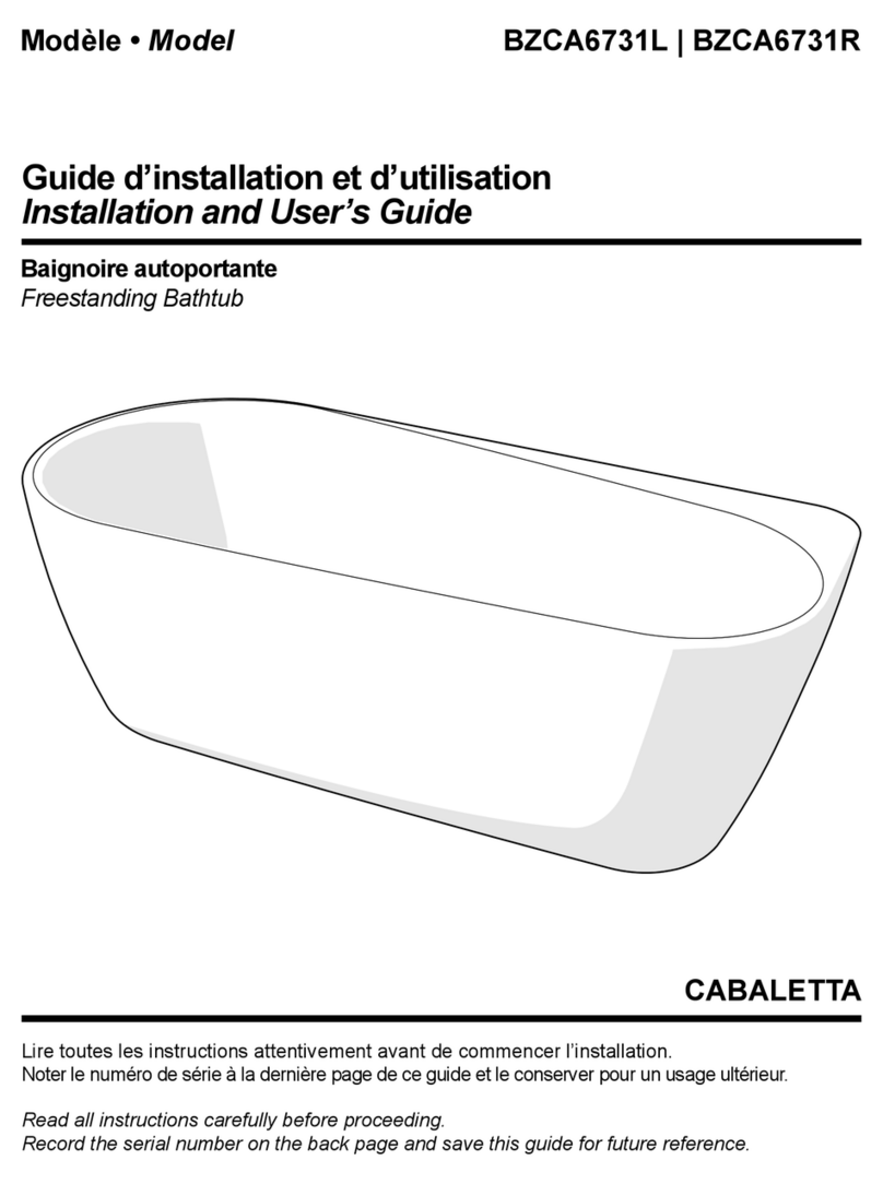 Fleurco CABALETTA BZCA6731L User manual Fleurco CABALETTA BZCA6731L User manual