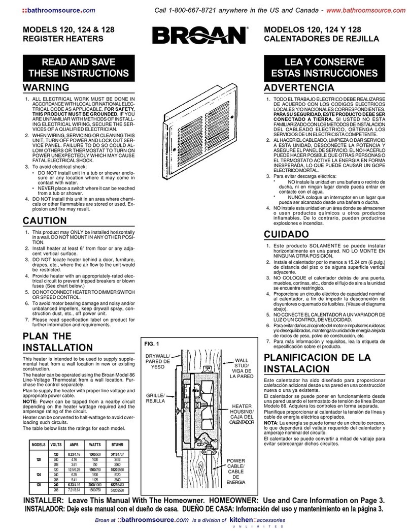 Broan 124 instructions