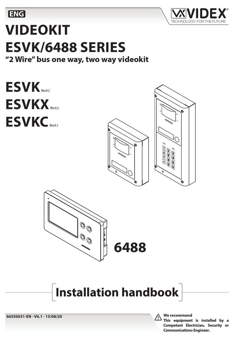 Videx ESVK/6488 Series User manual