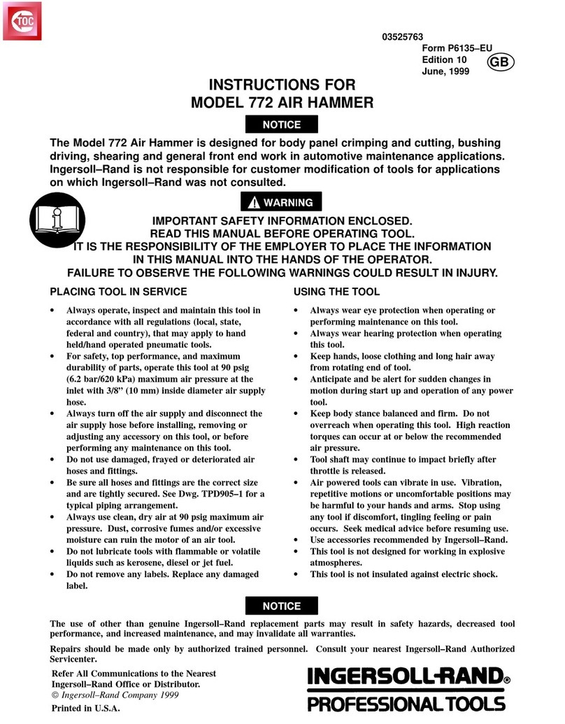 Ingersoll-Rand 772 User manual
