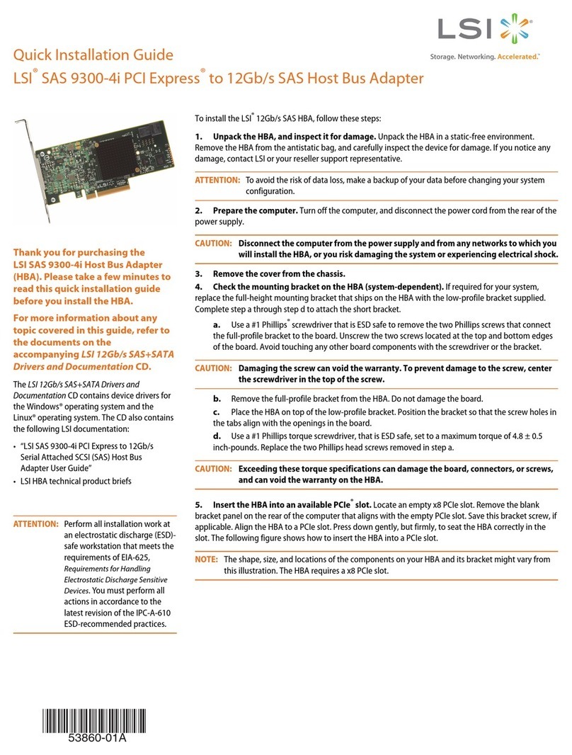 LSI SAS 9300-4i User manual