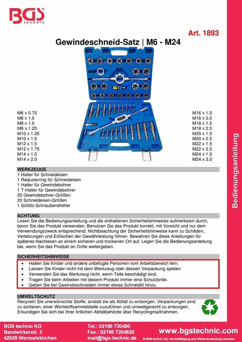 BGS technic 1893 User manual