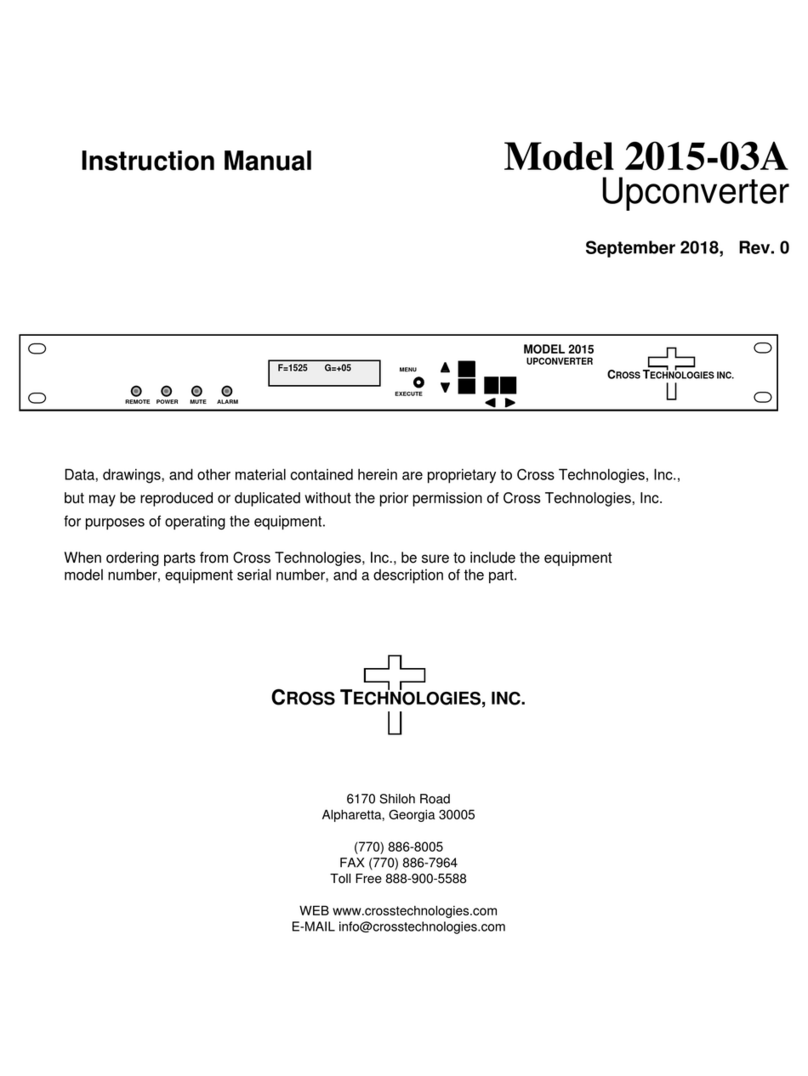Cross Technologies 2015-03A User manual