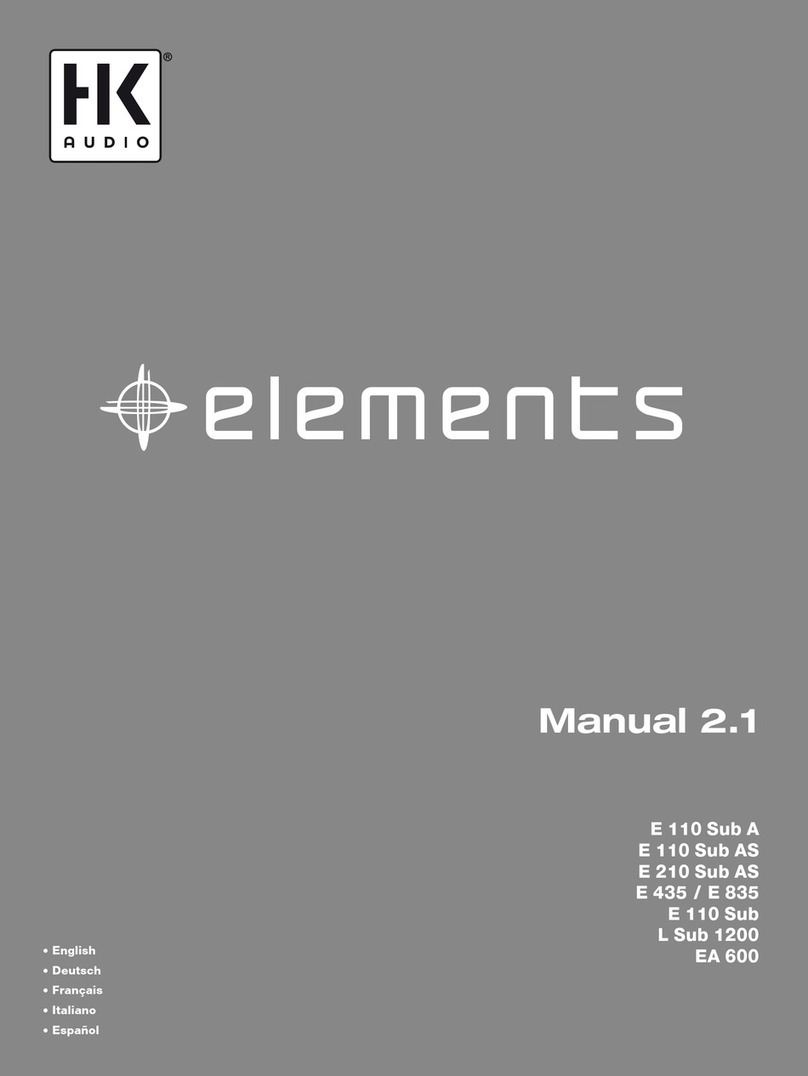 HK Audio elements E 110 Sub A User manual HK Audio elements E 110 Sub A User manual