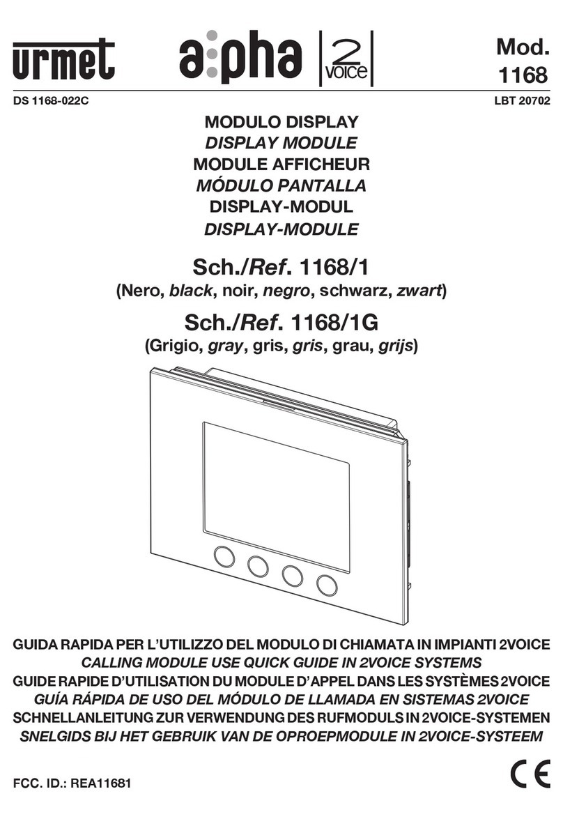 urmet domus Alpha 1168 User manual