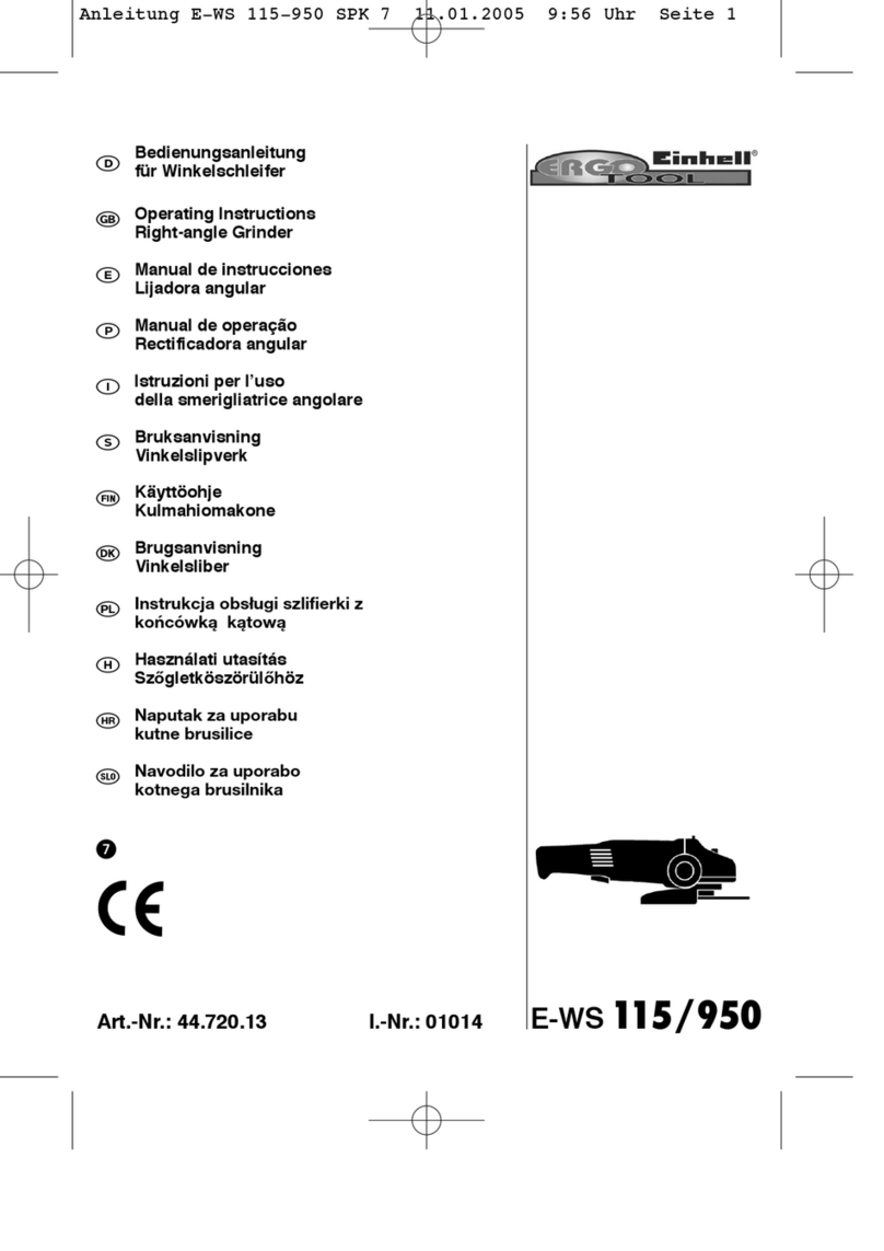 EINHELL ERGO TOOL E-WS 115/950 User manual