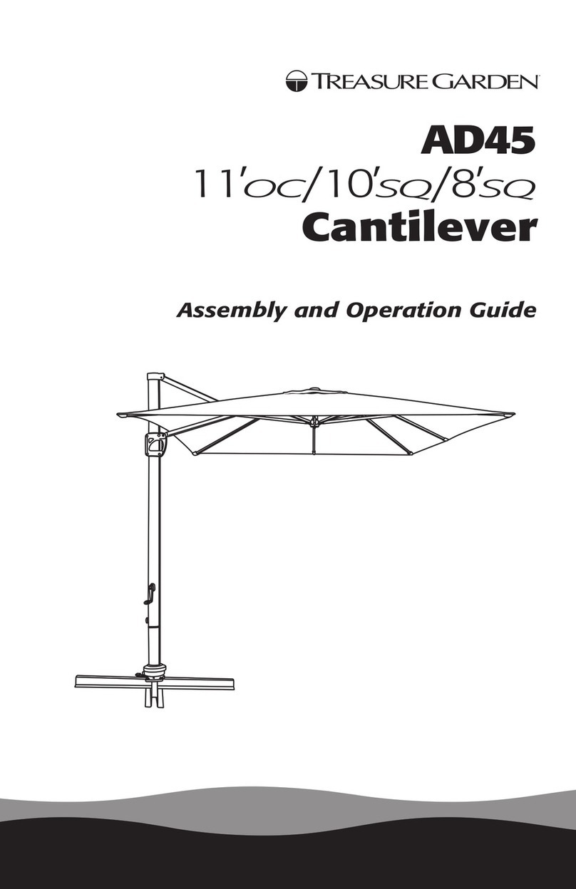 Treasure Garden AD45 Cantilever Installation instructions