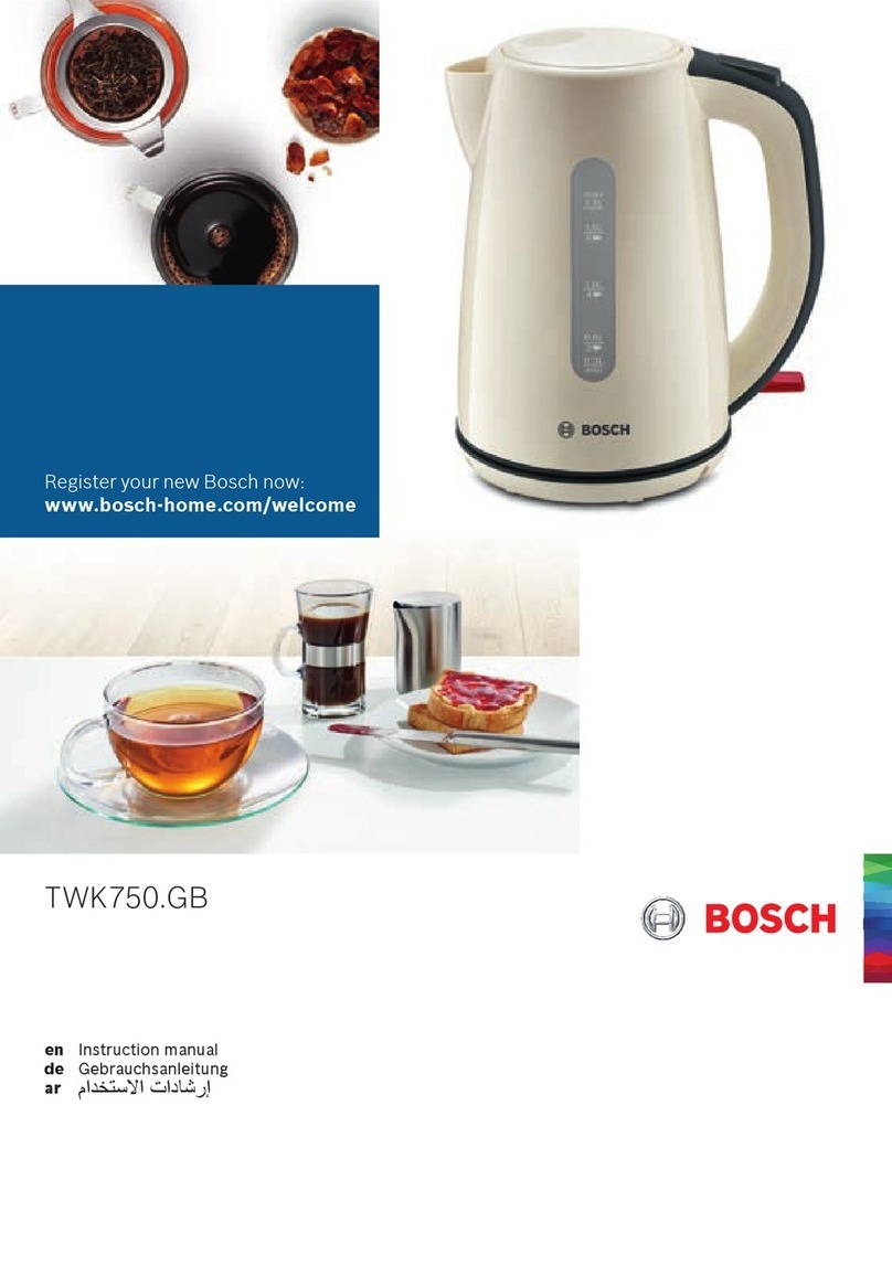 Bosch TWK7507GB instruction manual