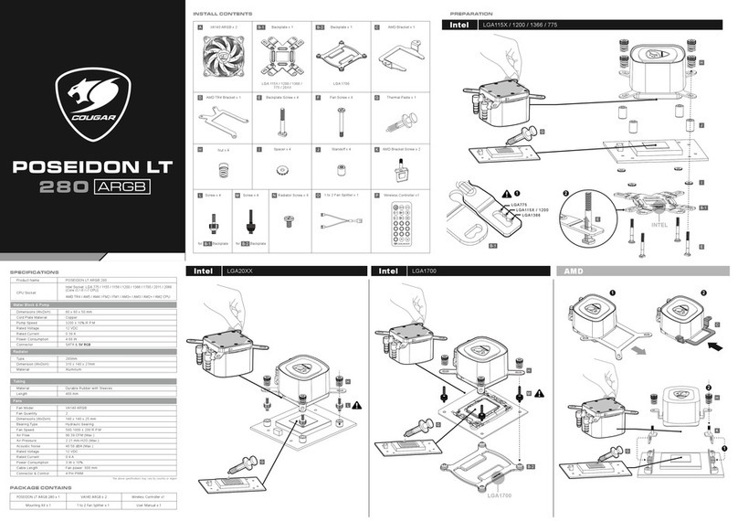 COUGAR POSEIDON LT ARGB 280 User manual