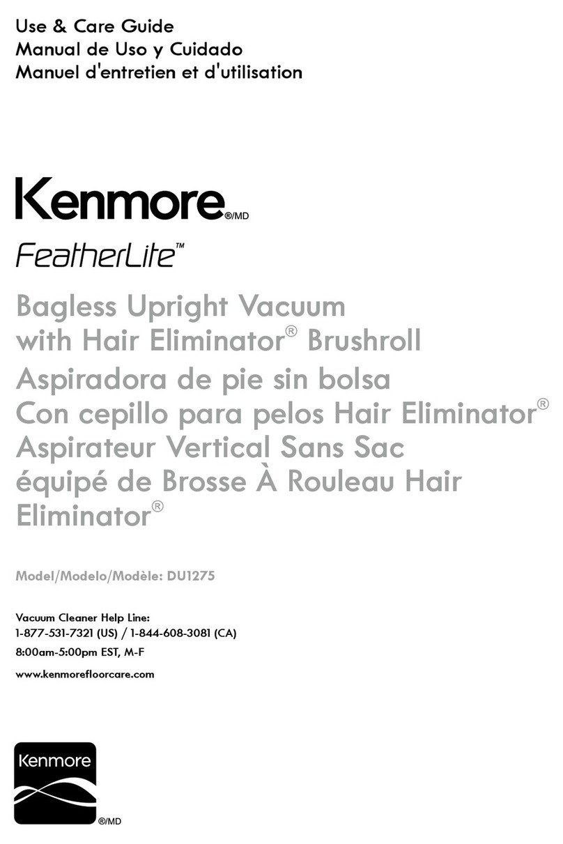 Kenmore FeatherLite DU1275 Use & care guide