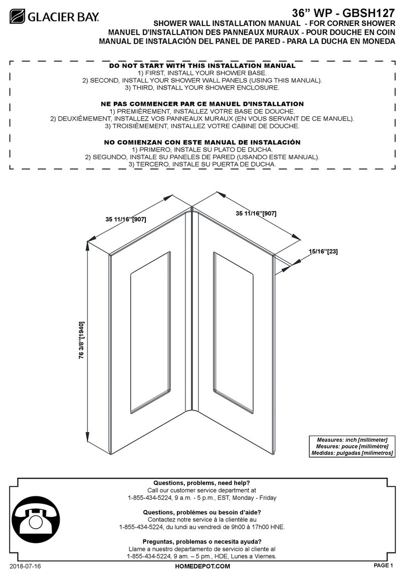 Glacier bay WP-GBSH127 User manual