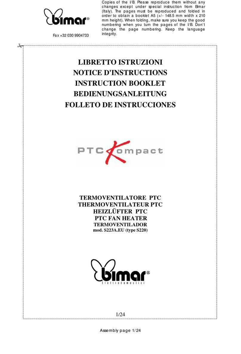 Bimar PTC Kompact S223A.EU Instruction booklet