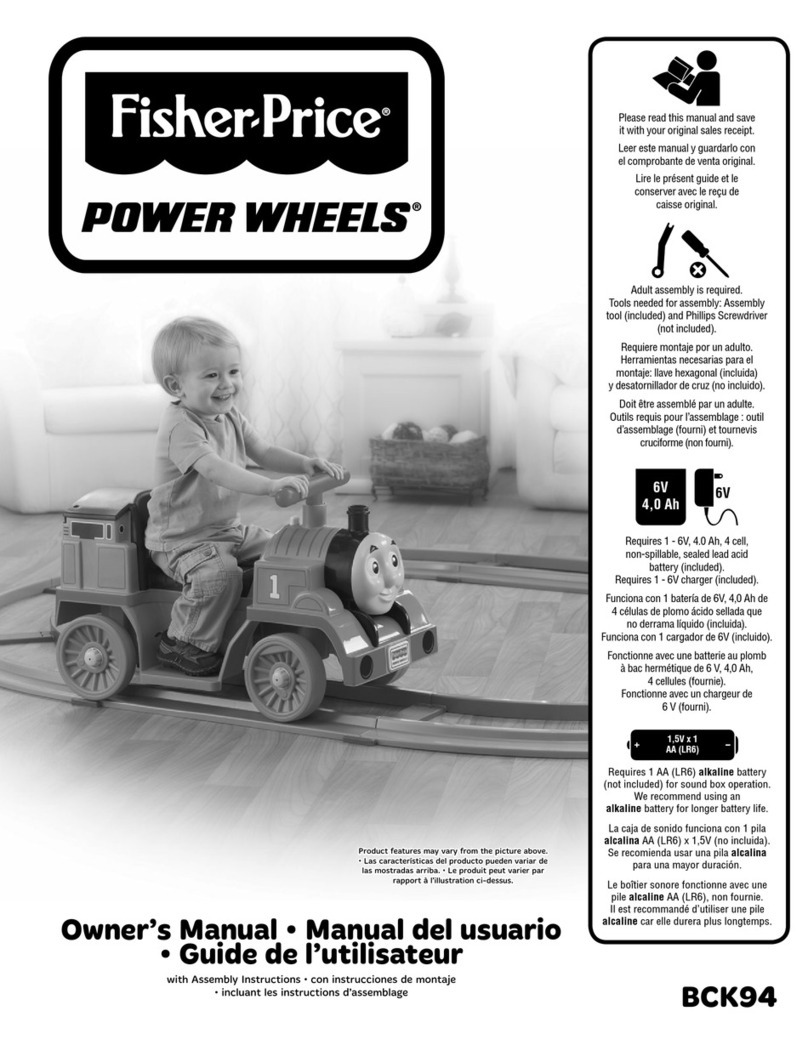 Fisher-Price Power Wheels BCK94 owner's manual Fisher-Price Power Wheels BCK94 owner's manual