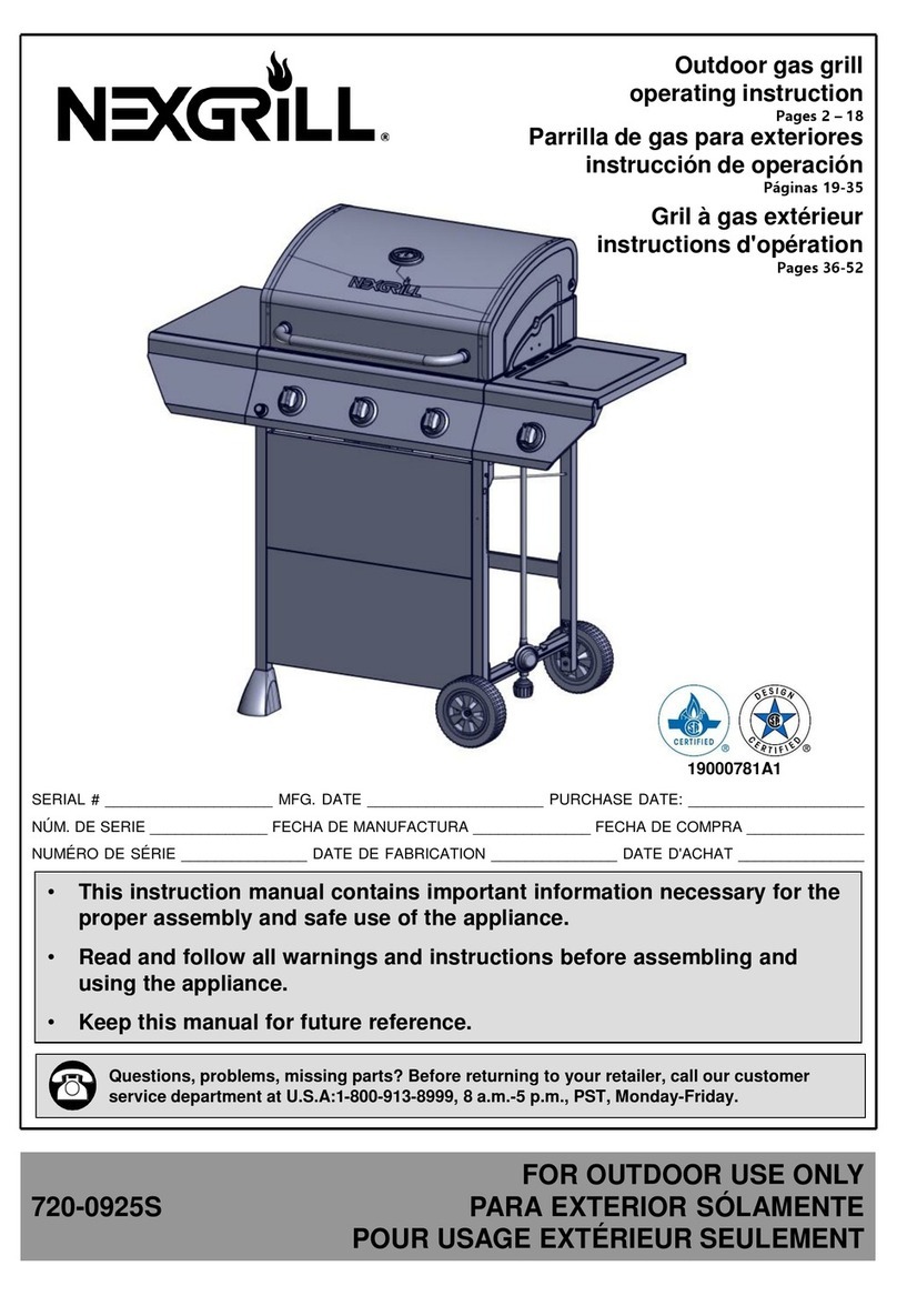 Nexgrill 720-0925S Operating instruction Nexgrill 720-0925S Operating instruction