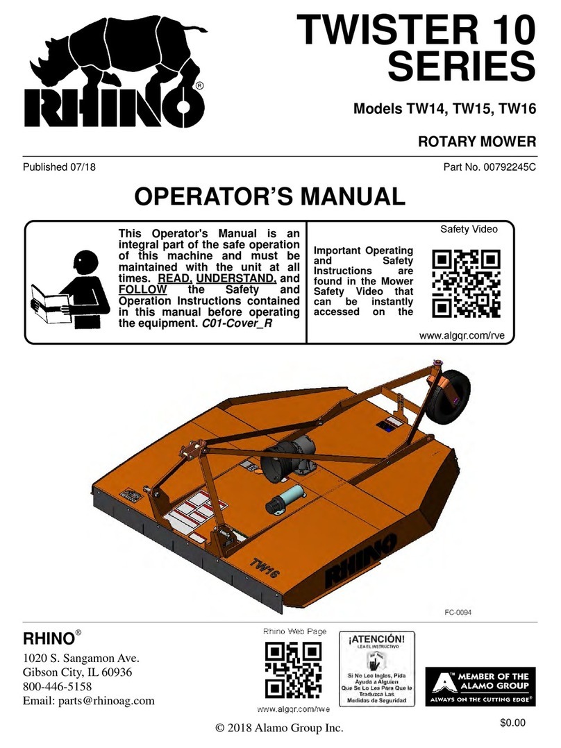 RHINO TWISTER 10 Series Operator's manual