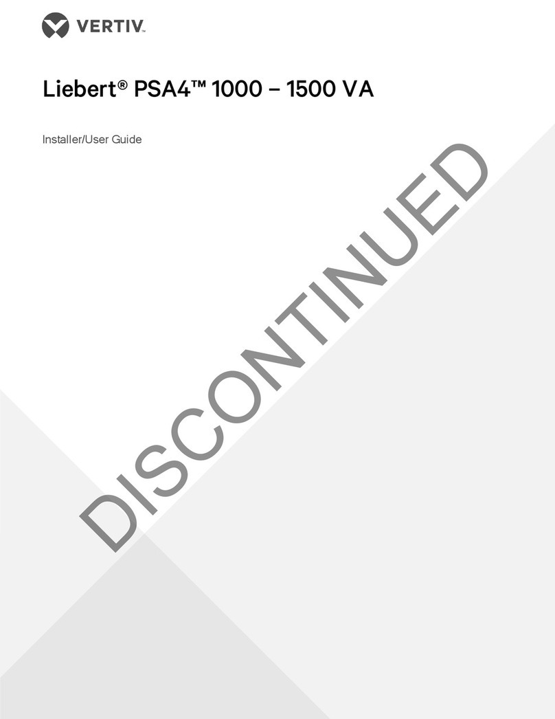Vertiv PSA4-1000MT120 Installation and maintenance instructions