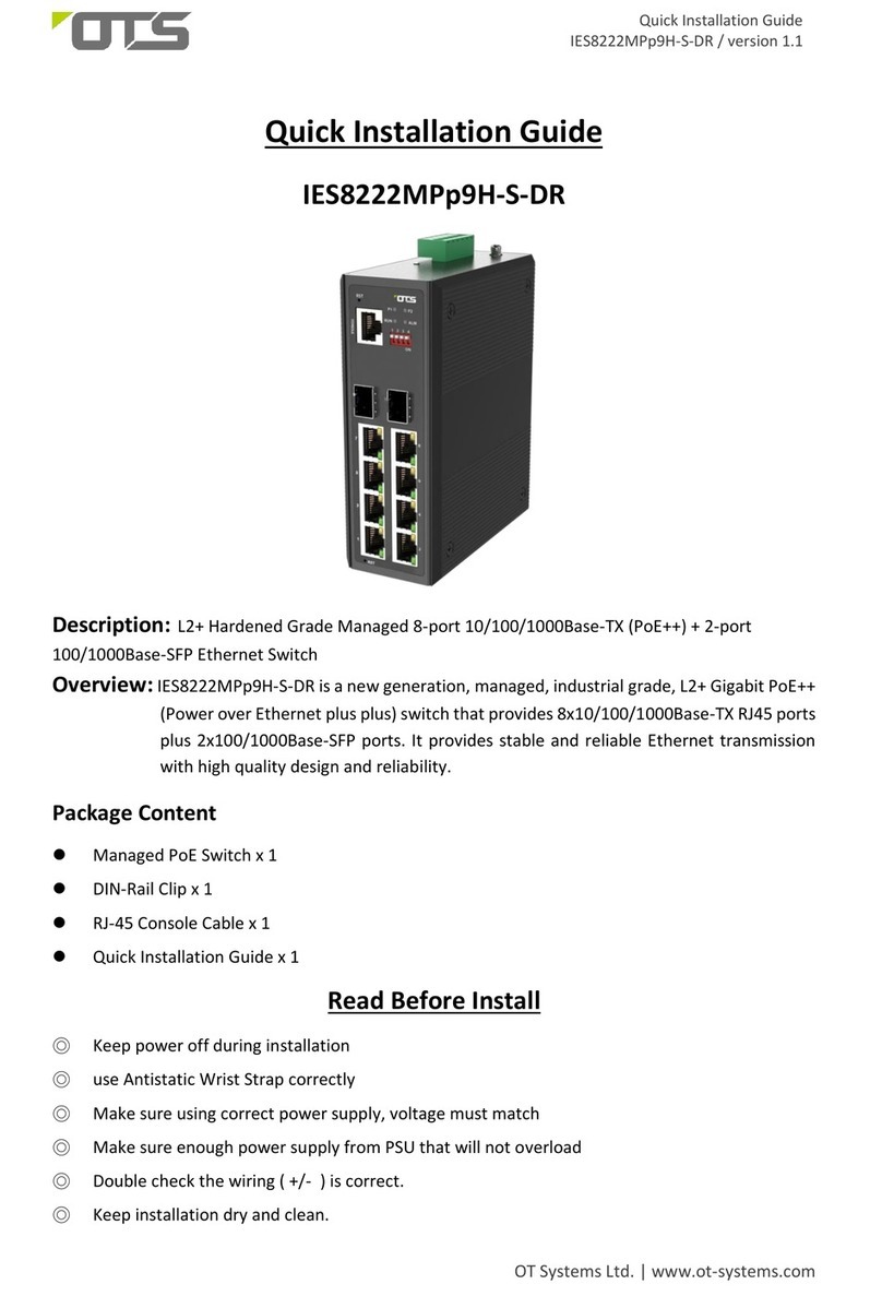 OTS IES8222MPp9H-S-DR User manual OTS IES8222MPp9H-S-DR User manual