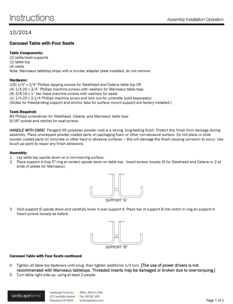 Landscape Forms Carousel instructions Landscape Forms Carousel instructions
