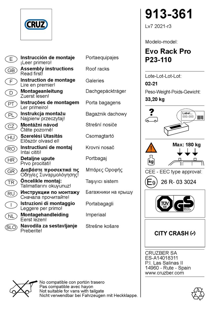 Cruz Evo Rack Pro P23-110 Assembly instructions