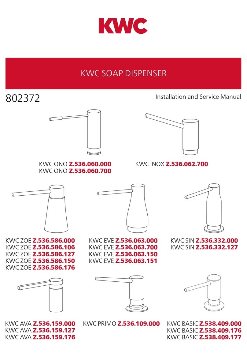 KWC ZOE Z.536.586.176 Installation and service manual KWC ZOE Z.536.586.176 Installation and service manual