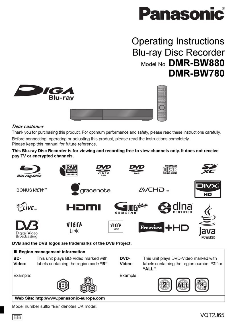 Panasonic Diga DMR-BW880 operating instructions
