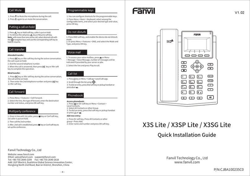 Fanvil X3S/G User manual