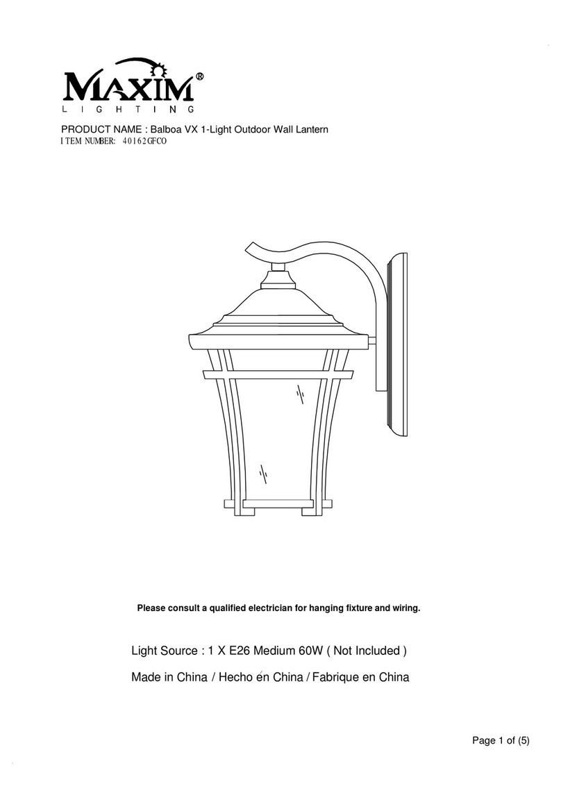 Maxim Lighting Balboa VX 40162GFCO manual
